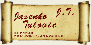 Jasenko Tulović vizit kartica